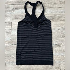 Under armor Black Striped Racerback Tank Top